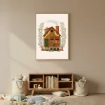 Jesienna chatka lisa - plakat do pokoju dziecka