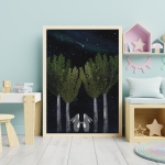 Pomyśl życzenie króliczku - plakat do pokoju dziecka