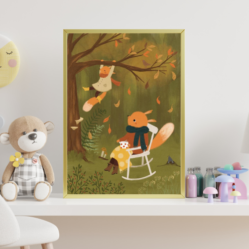 Wiewióka plakat dzieci pokój pomarańczowy (2).png