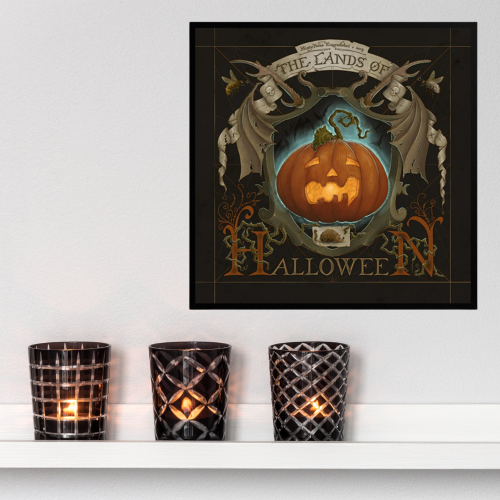 Plakat kraina Halloween dynia