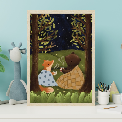 Boho pokój dziecka las zwierzęta.png