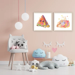 Arbuz - plakat w stylu kawaii