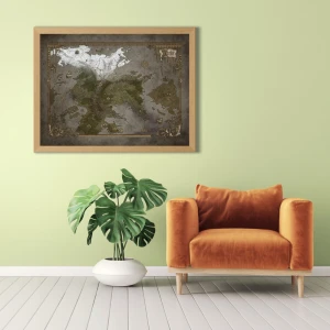 Etria mapa fantasy - plakat w stylu vintage