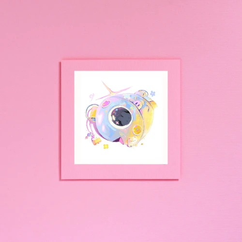 Szczęśliwa rybka plakat kawaii.png