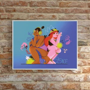 Peace & love - plakat do pokoju nastolatki