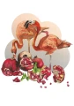Plakat dla nastolatka z flamingami i granatami, stylowa dekoracja pokoju, oferta sklepu online z plakatami dla dzieci i młodzieży