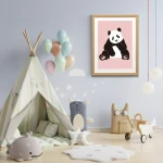 Urocza panda - plakat do pokoju dziecięcego