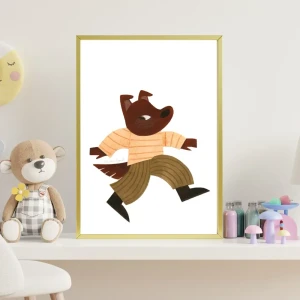 Wędrujący piesek - plakat do pokoju dziecka