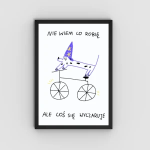 Coś wyczaruję - śmieszny plakat ilustracja
