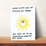 Jutro też jest dzień - plakat ilustracja z pozytywnym przesłaniem