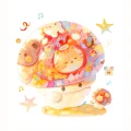 Przyjaciel grzybek kawaii plakat uroczy.webp