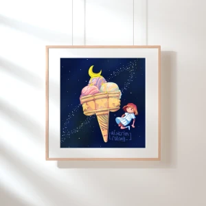 Księżycowe lody - plakat do pokoju nastolatki